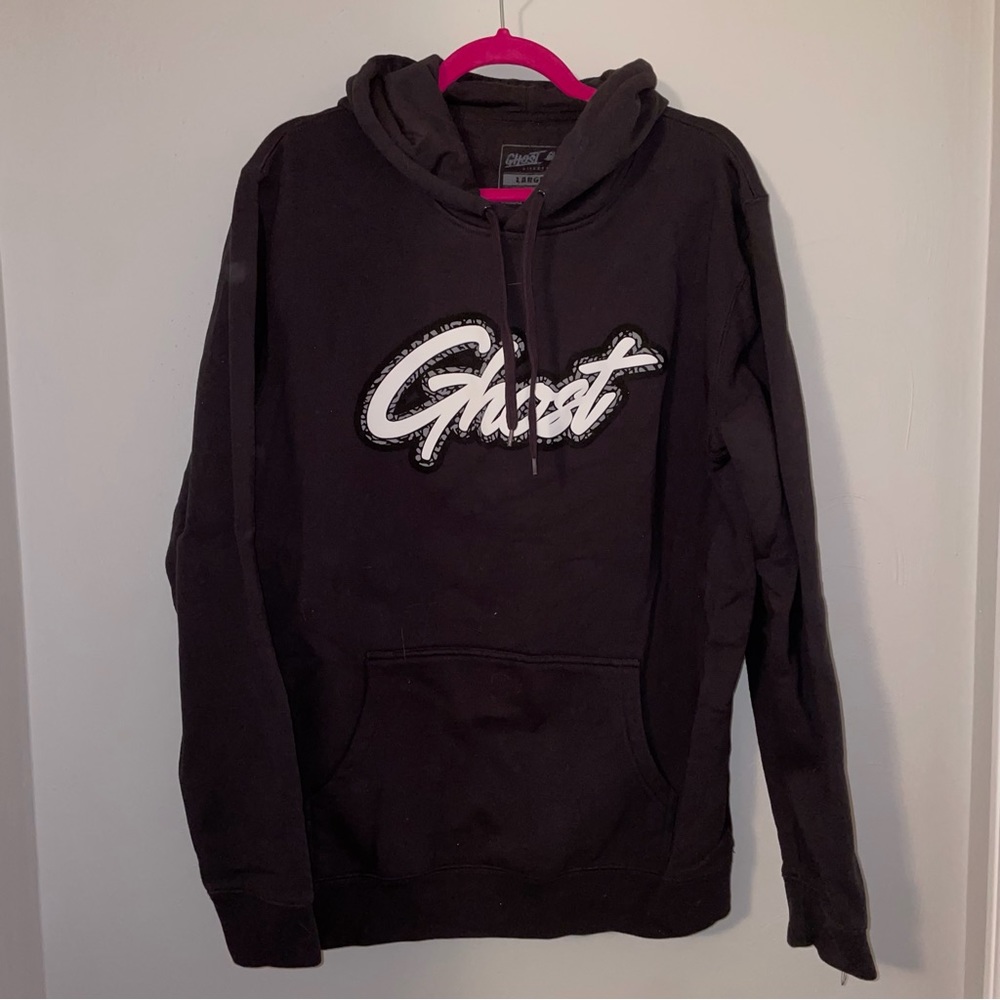 EUC Ghost Lifestyle black logo hoodie